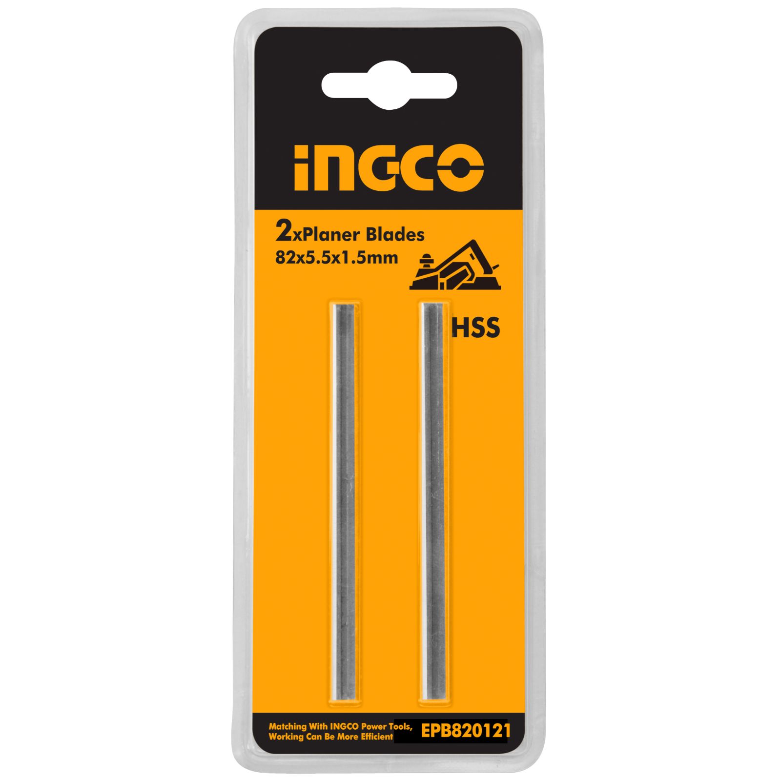 INGCO PLANER BLADE Size:82X5.5X1.2mm,HSS