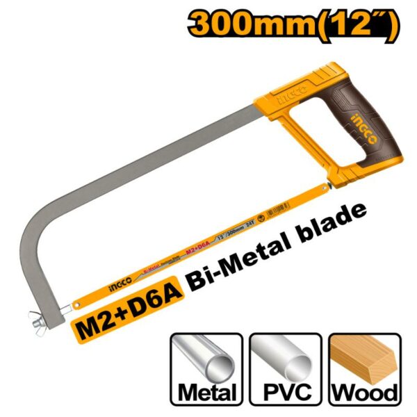 Ingco Hacksaw Frame 300mm Soft Grip - Gimme Online
