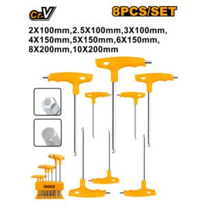 Ingco Screwdriver T-Handle Ball Point Hex Wrench Set