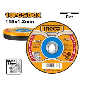 Ingco Cutting Disc ABR Metal 115mm 1.2x22.2mm 10 Piece