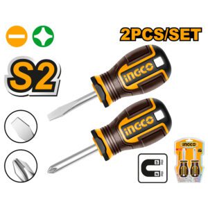 Ingco Screwdriver Stubby Set 2 Piece