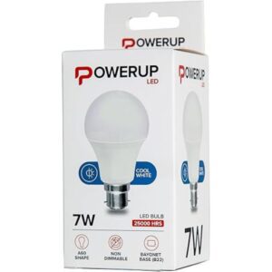 Powerup LED GLS A60 B22 7W CW PPT4480