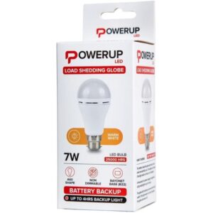 Powerup Battery Back-up LED WW A60 7W B22