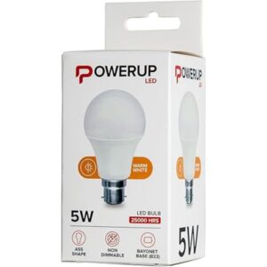Powerup LED A55 GLS 5W B22 WW PPT4763