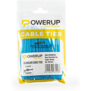 Powerup Electrical Cable Ties, 2.5 mm x 100 mm - Blue PPT5098
