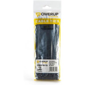 Powerup Electrical Cable Ties, 4.8 mm x 400 mm - Black PPT5210