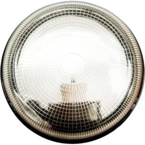 Powerup Bulkhead 100W Round Glass Black PPT5936