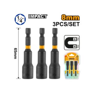 Ingco Nut Setter Magnetic 08mm 3 Pieces AMN0831