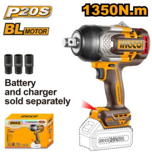 Ingco Cordless 20V Lithium-ion Impact Wrench 1350NM Brushless CIWLI201351