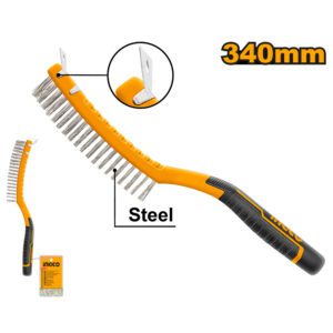 Ingco Brush Wire 340mm Plastic Handle HKTWB3403