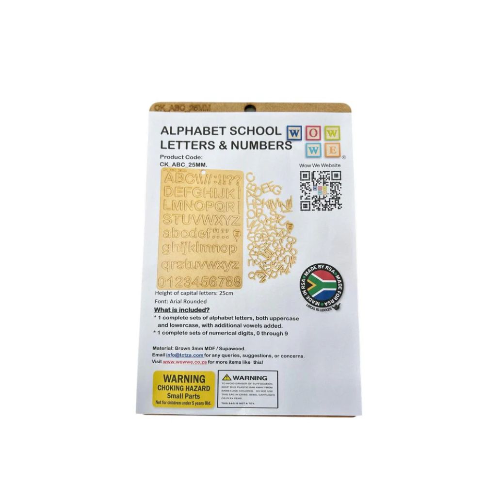 Wow We School Project - Alphabet Letters 25mm SP-11-25MM - Gimme Online