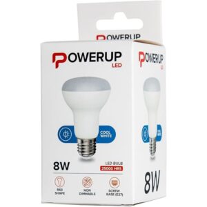Powerup LED R63, 8W, E27 Cool White LED Bulb PPT4695