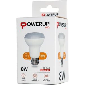 Powerup LED R63, 8W, E27 Warm White LED Bulb PPT4701