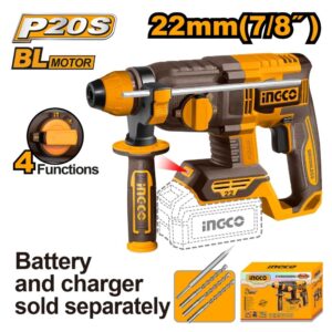Ingco 20V Drill Rotary Hammer 2.0J Brushess CRHLI21228