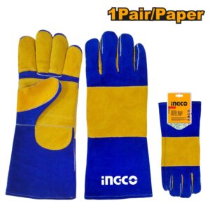 Ingco PPE Gloves Welding Cow Leather 16''