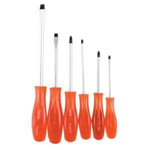 Fragram Screw Driver Set Black Tip 6PC