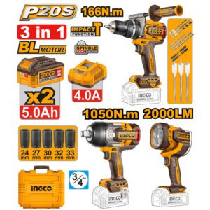 Ingco Cordless 20V 4 in 1 Combo Kit COSLI250882