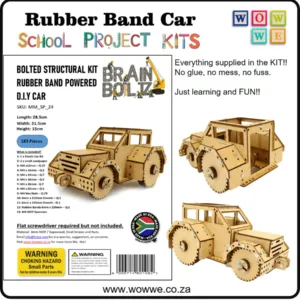 Wow We School Project - Rubber Band Powered Car SP-24