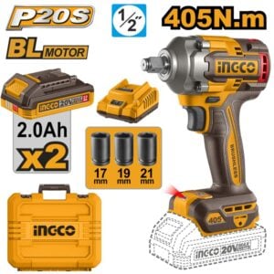Ingco 20V Impact Wrench 405nm Brushless Kit CIWLI2045