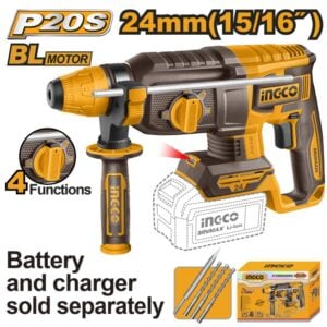 Ingco 20V Drill Rotary Hammer 2.4J Brushless CRHLI20248