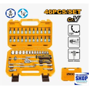 Ingco Socket Set 1/4'' 46 Pieces HKTS14462